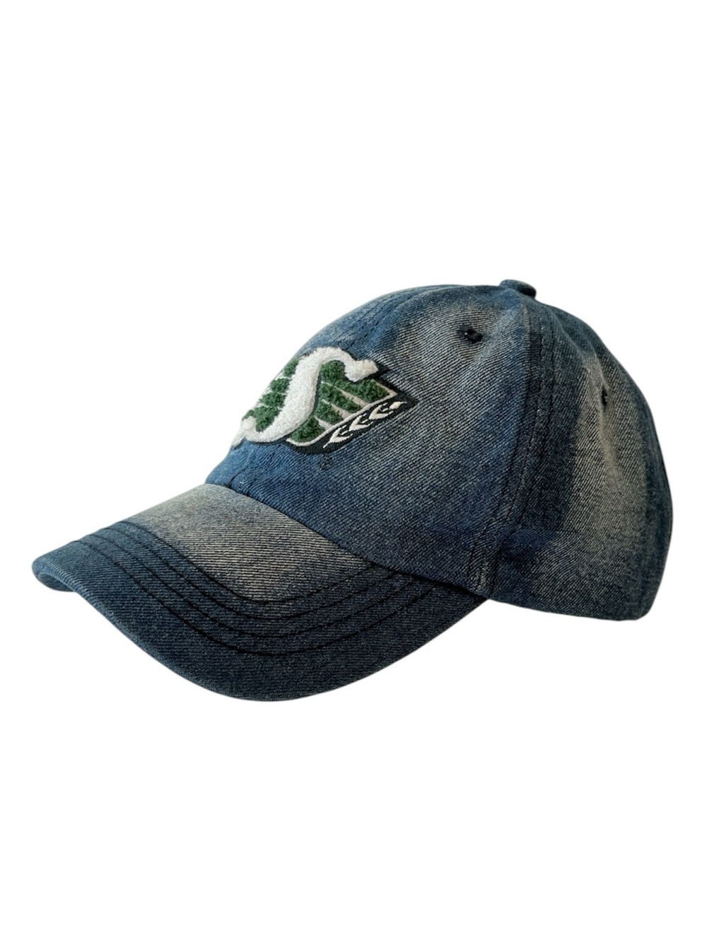 Saskatchewan Roughriders CFL Vintage Wash Denim Baseball Cap